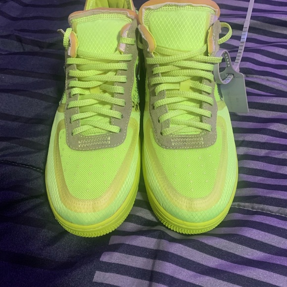 nike air force neon off white
